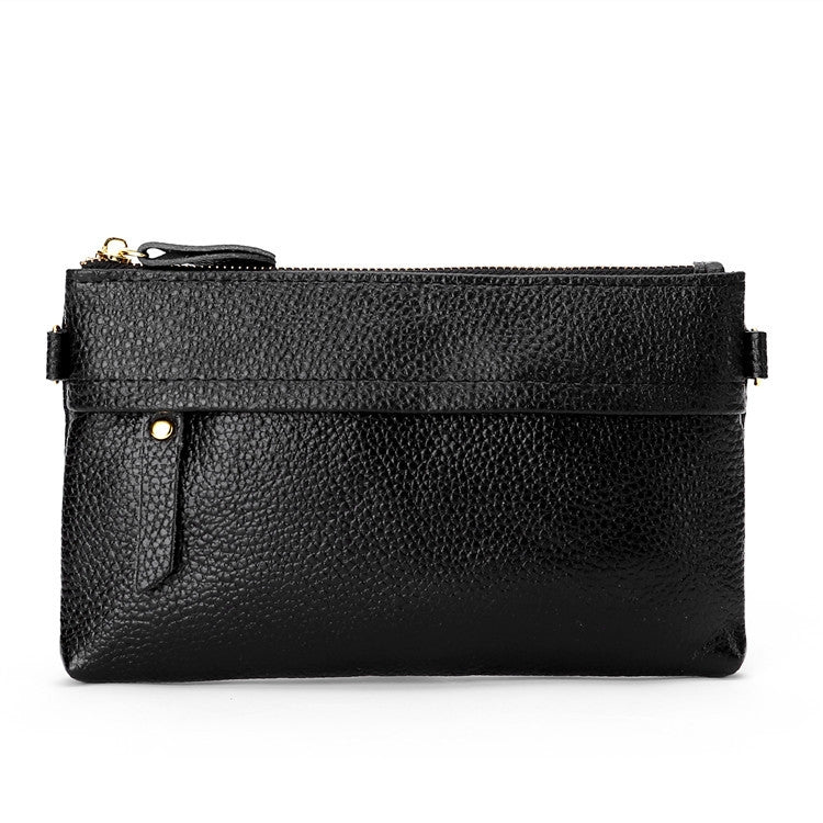 Ladies One-Shoulder Diagonal Mobile Phone Coin Purse, Ink, Lake Blue, Khaki, Jujube Red, Orange, Brown, Red, Navy Blue, Black