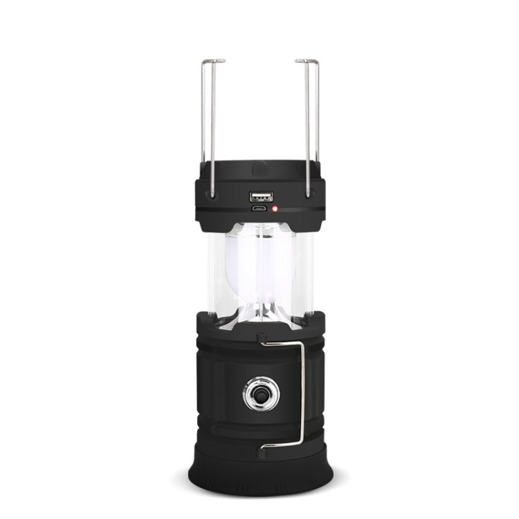 5803 Solar Camping Lamp Outdoor LED Emergency Portable Light Support USB Output, Solar + USB