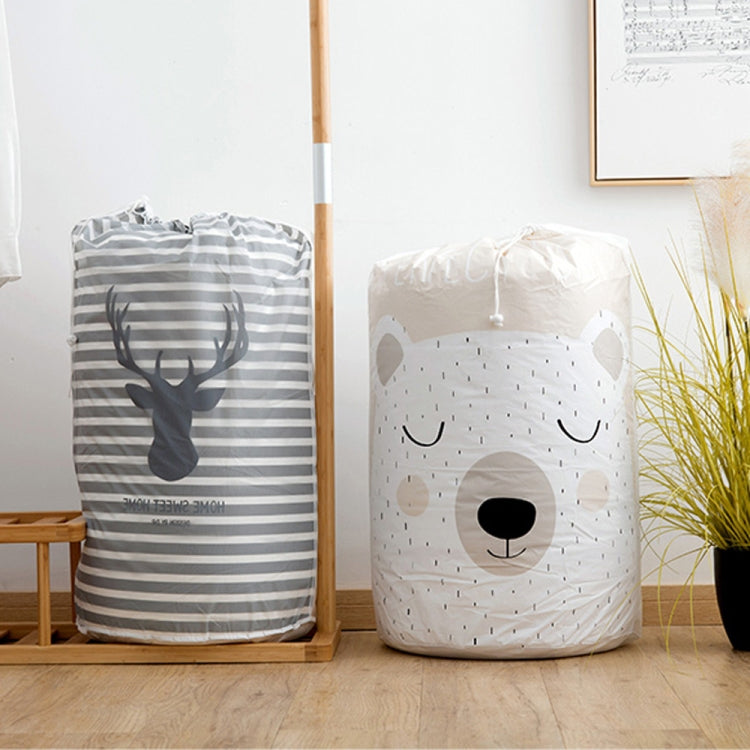 Large-capacity Household Waterproof Moisture-proof Quilt Storage Bag Packing Bag, Striped Deer, Cute Beer, Cactus, Garlands
