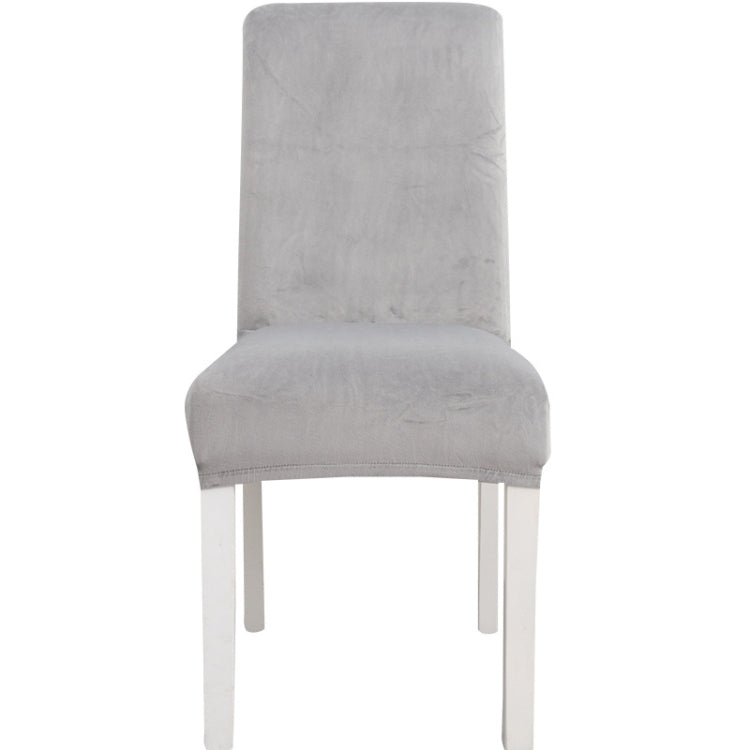 Simple Soft High Elastic Thickening Velvet Semi-Interior Chair Cover Hotel Chair Cover, Coffee Gray, Yellow Green, Wine Red, Navy, Black, Dark Green, White, Peacock Blue, Light Gray, Carbon Gray, Camel, Royal Blue, Beige, Grape Purple, Red, Orange     ...