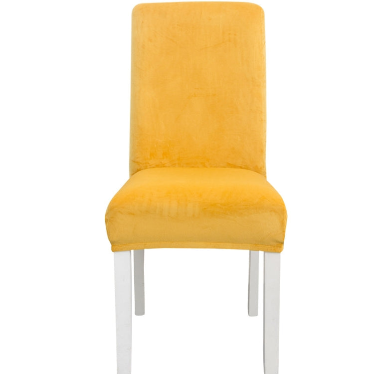Simple Soft High Elastic Thickening Velvet Semi-Interior Chair Cover Hotel Chair Cover, Coffee Gray, Yellow Green, Wine Red, Navy, Black, Dark Green, White, Peacock Blue, Light Gray, Carbon Gray, Camel, Royal Blue, Beige, Grape Purple, Red, Orange     ...