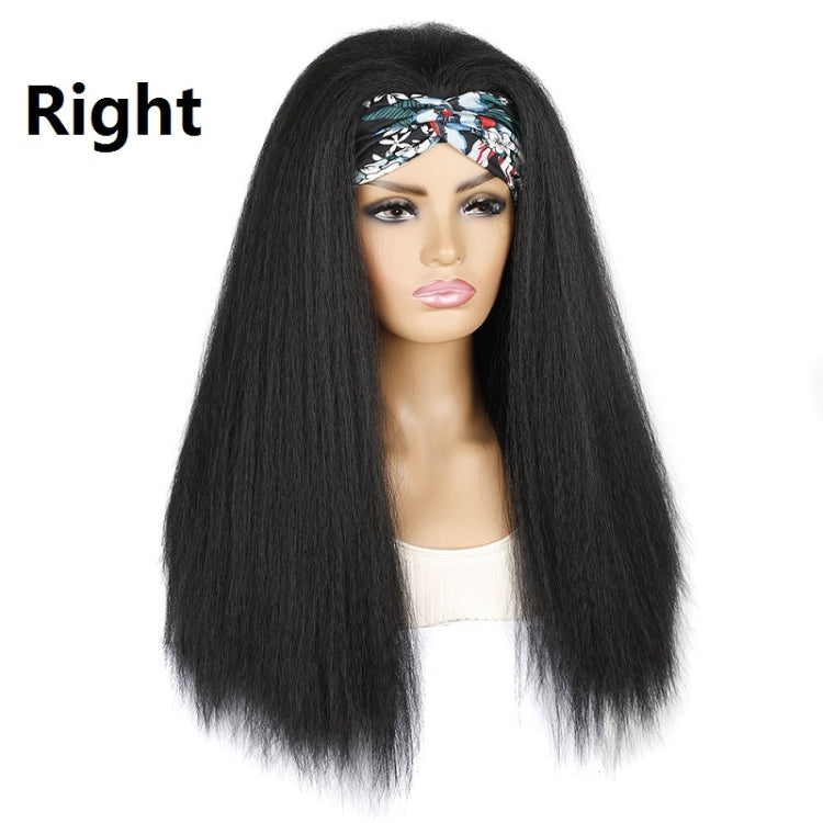 Turban Headband Corn Beard Long Hair Wig Headgear, True Color 1B #, Flowers 1B # E, 4 # XC, 4 # XG, 18C # O, 18C # H, 18C # E, 18C # F, 18C # G
