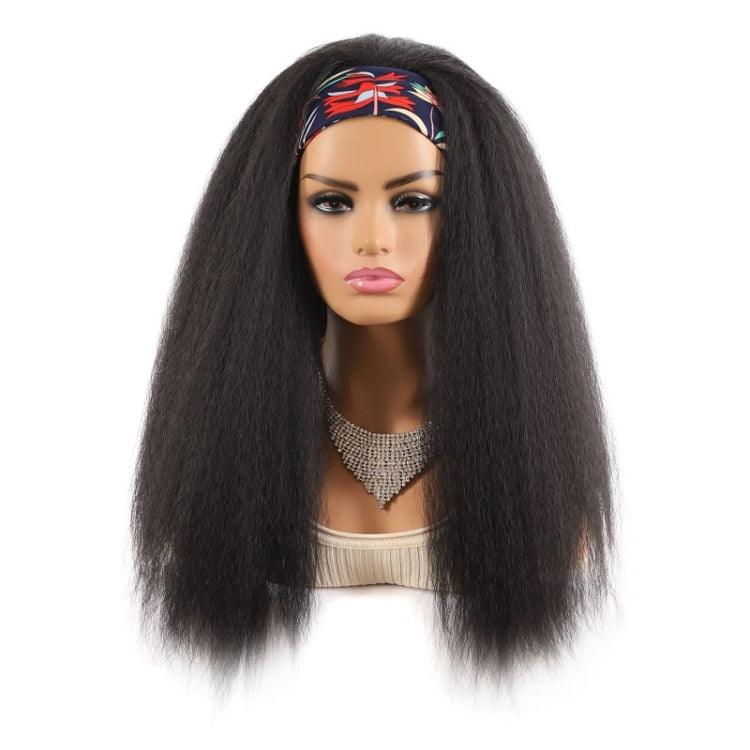 Turban Headband Corn Beard Long Hair Wig Headgear, True Color 1B #, Flowers 1B # E, 4 # XC, 4 # XG, 18C # O, 18C # H, 18C # E, 18C # F, 18C # G