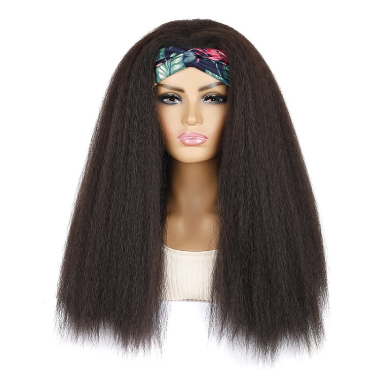 Turban Headband Corn Beard Long Hair Wig Headgear, True Color 1B #, Flowers 1B # E, 4 # XC, 4 # XG, 18C # O, 18C # H, 18C # E, 18C # F, 18C # G