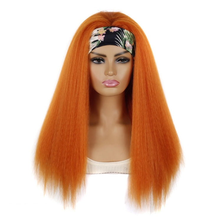 Turban Headband Corn Beard Long Hair Wig Headgear, True Color 1B #, Flowers 1B # E, 4 # XC, 4 # XG, 18C # O, 18C # H, 18C # E, 18C # F, 18C # G