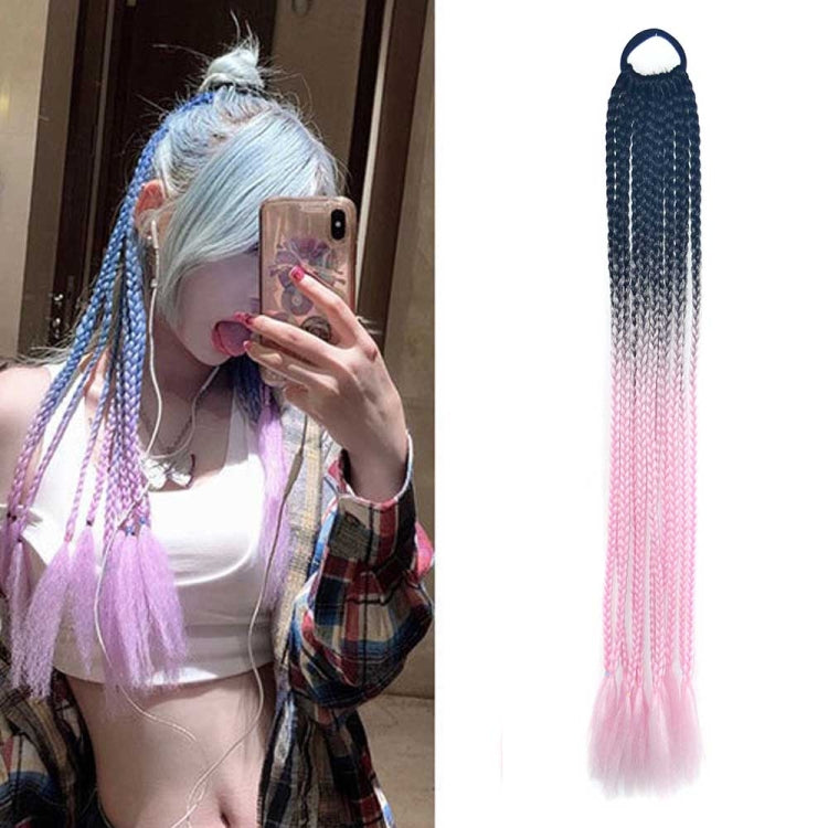 FQXBMW Colorful Braid Hair Band Wigs Corn Silk Colorful Dreadlocks Ponytail, Color: 1, 1, 02, 06, 07, 08, 15, 18, 20, 24, 26, 27, 35, 44, 49, 50, 56, 29, 31, 55