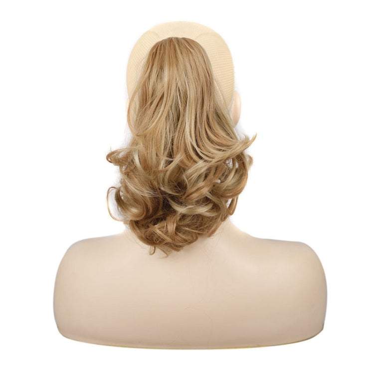 Women Curly Hair Short Ponytail Wig With Shark Clip, 4AH27A #, 12H24 #, 16H613 #, 22H24 #, 22M613 #, 86M613 #