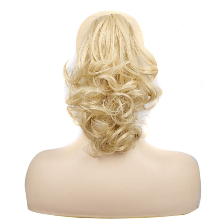 Women Curly Hair Short Ponytail Wig With Shark Clip, 4AH27A #, 12H24 #, 16H613 #, 22H24 #, 22M613 #, 86M613 #