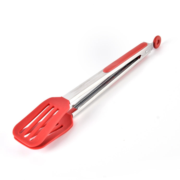 Stainless Steel Silicone Food Spatula Food Clip Barbecue Steak Clip Barbecue Baking Tool, Size: 9 Inch (Random Color Delivery), 9 Inch (Random Color Delivery), 12 Inch (Random Color Delivery), 9 Inch With Bracket(Random Color Delivery)                 ...