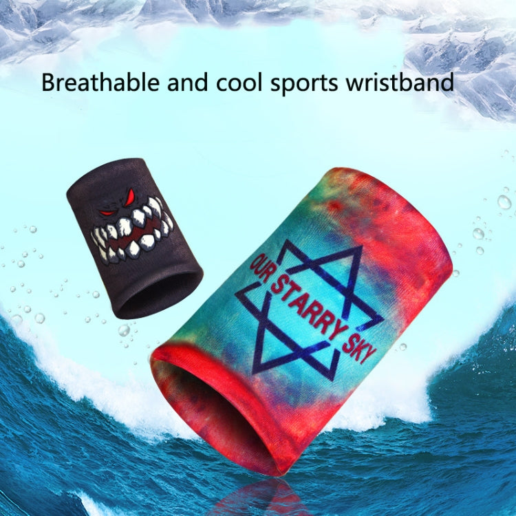 Sports Fitness Elastic Wristbands Absorbing Sweat Playing Ball Riding Wiping Sweat Cold Wristbands, S, M