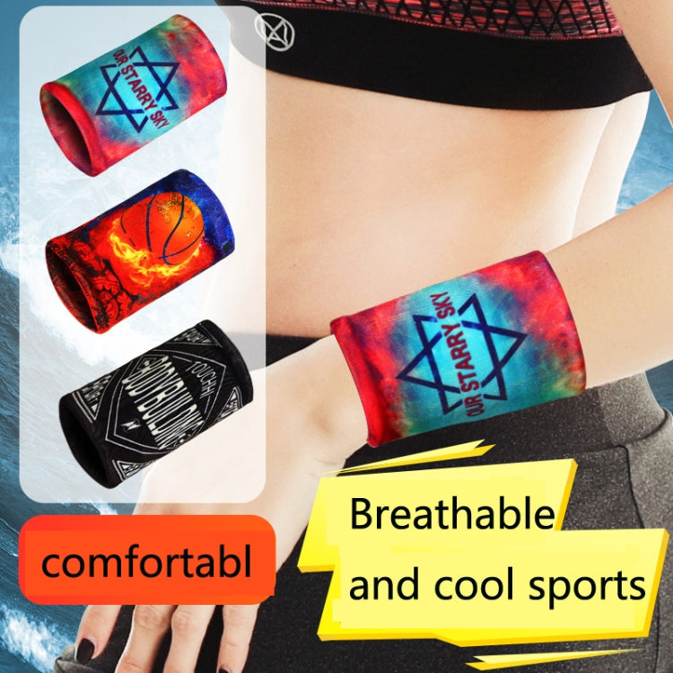 Sports Fitness Elastic Wristbands Absorbing Sweat Playing Ball Riding Wiping Sweat Cold Wristbands, S, M