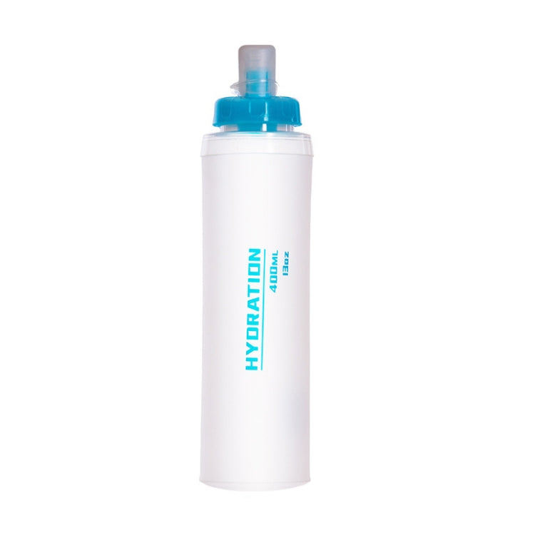 AFISHTOUR TPU Outdoor Sports Soft Water Bag Marathon Water Bottle Folding Water Bag, Capacity:, 400ml (Blue), 400ml (Transparent), 300ml (Blue), 300ml (Transparent)