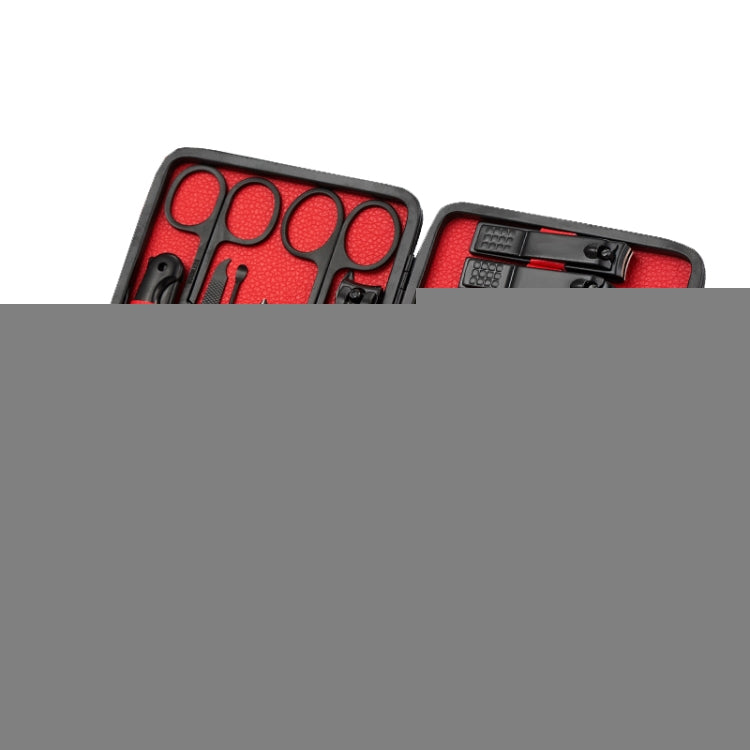 25 PCS / Set Nail Clippers Home Pedicure And Nail Care Tools, Black Red