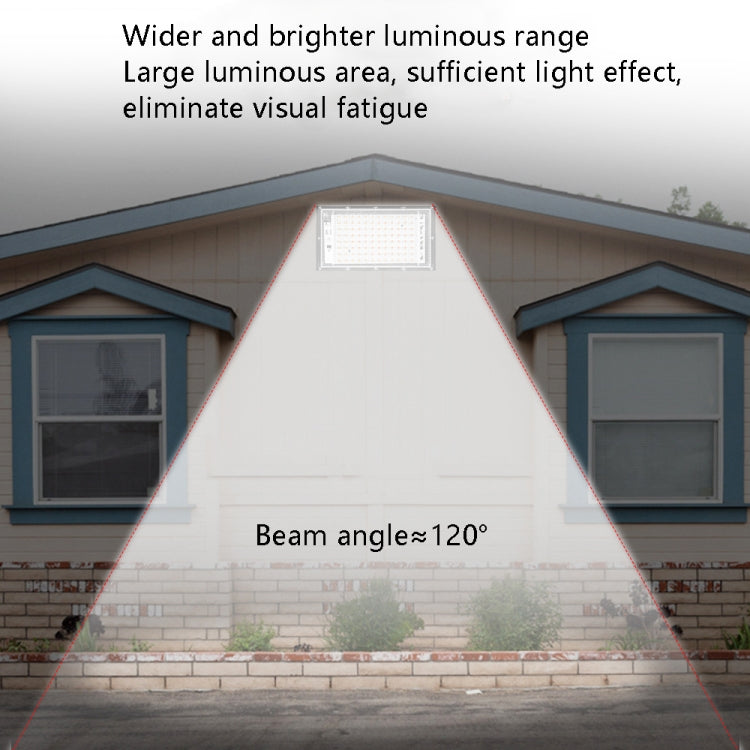 Waterproof LED Flood Light Outdoor Garden Light Construction Site Lighting Project Light, Specs:, 100W 96 Beads (Cool White)