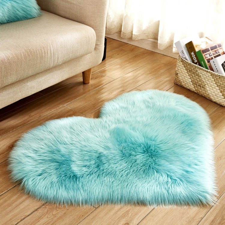 Love Heart Rugs Artificial Wool Sheepskin Hairy Carpet Faux Floor Mat Fur Plain Fluffy Soft Area Rug Tapetes, 30*40cm, 40*50cm, 50*60cm, 70*90cm