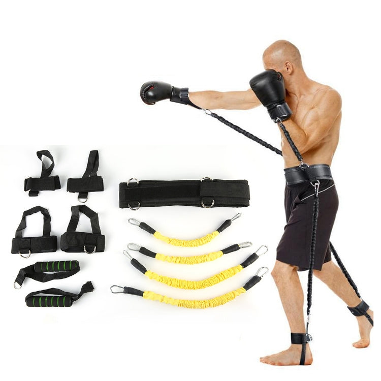 Bounce Trainer Fitness Resistance Band Boxing Suit Latex Tube Tension Rope Leg Waist Trainer, 60 Pounds, 80 Pounds, 100 Pounds, 120 Pounds, 140 Pounds, 150 Pounds