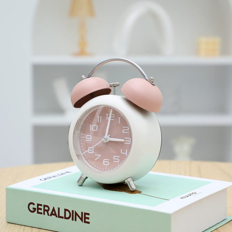 Bedroom Desktop Metal Digital Mechanical Alarm Clock Living Room Silent Clock With Night Light, Green, Blue, Coffee Color, Pink