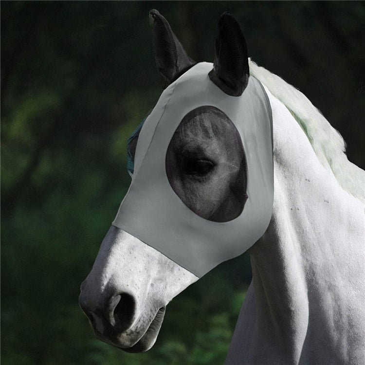 MMZ-001 Breathable Horse Mask Mosquito Insect And Fly Mask Equestrian Supplies, Horse Mask (Purple), Horse Mask (Rose Red), Horse Mask (Grey), Horse Mask (Black)