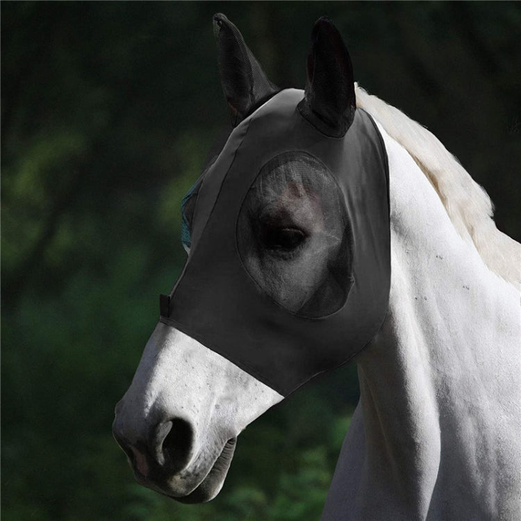 MMZ-001 Breathable Horse Mask Mosquito Insect And Fly Mask Equestrian Supplies, Horse Mask (Purple), Horse Mask (Rose Red), Horse Mask (Grey), Horse Mask (Black)