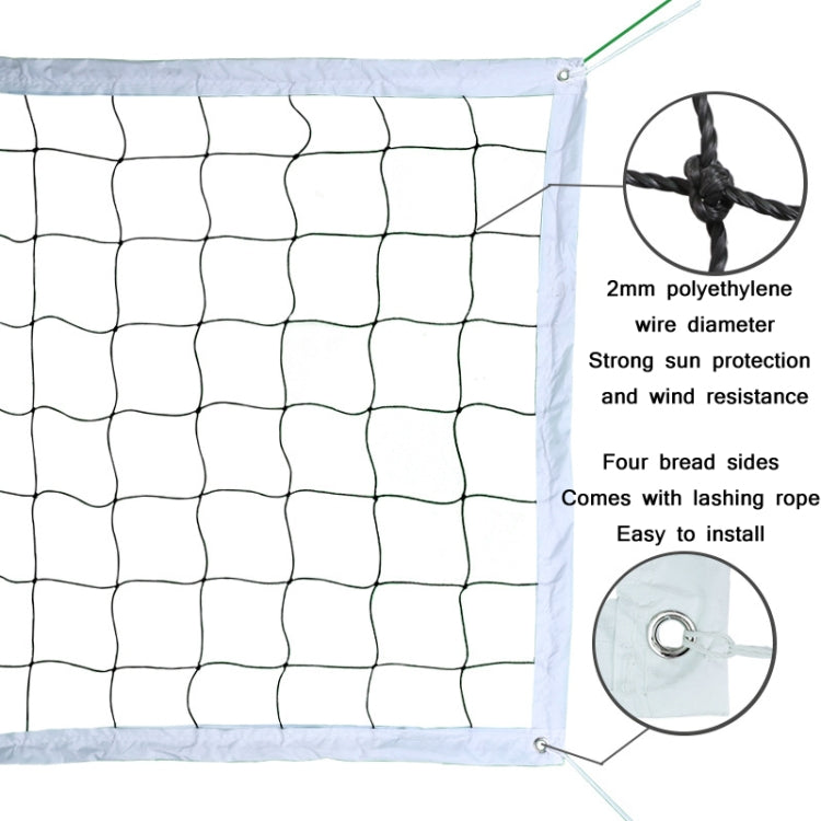 Polyethylene Knotted Four Wraped Sides Beach Volleyball Net For Competition / Training, Beach Volleyball Net