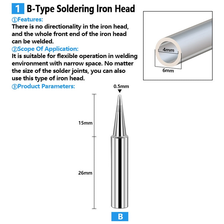 Soldering Tips 936 Soldering Station Pure Copper Soldering Iron Tips Lead-Free Soldering Iron Tips, 15 PCS / Set, 17 PCS / Set
