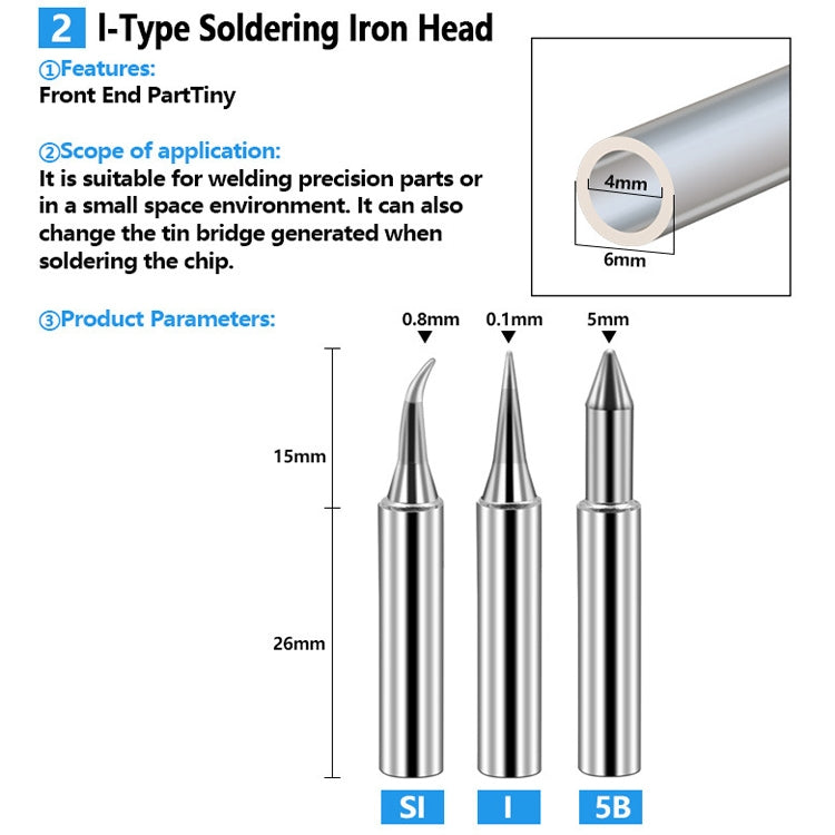 Soldering Tips 936 Soldering Station Pure Copper Soldering Iron Tips Lead-Free Soldering Iron Tips, 15 PCS / Set, 17 PCS / Set