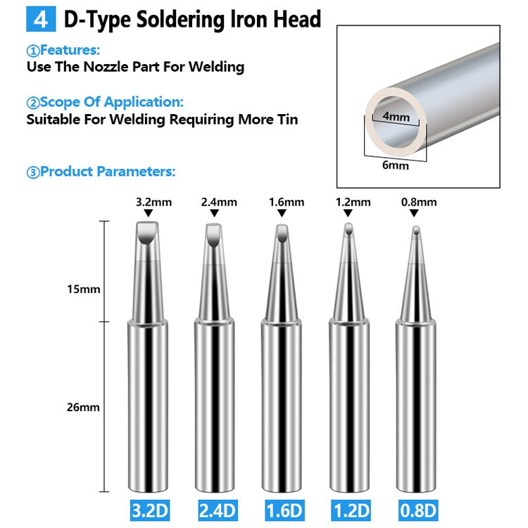 Soldering Tips 936 Soldering Station Pure Copper Soldering Iron Tips Lead-Free Soldering Iron Tips, 15 PCS / Set, 17 PCS / Set