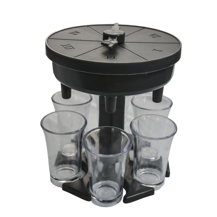 6 Cups Wine Dispenser Automatic Diversion Wine Pourer With Game Turntable, Style:, Round Blue with Transparent Cup, Round Blue with Color Cup, Round Gray with Transparent Cup, Round Gray with Color Cup, Round Brown with Transparent Cup                 ...