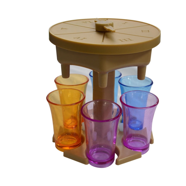 6 Cups Wine Dispenser Automatic Diversion Wine Pourer With Game Turntable, Style:, Round Blue with Transparent Cup, Round Blue with Color Cup, Round Gray with Transparent Cup, Round Gray with Color Cup, Round Brown with Transparent Cup                 ...
