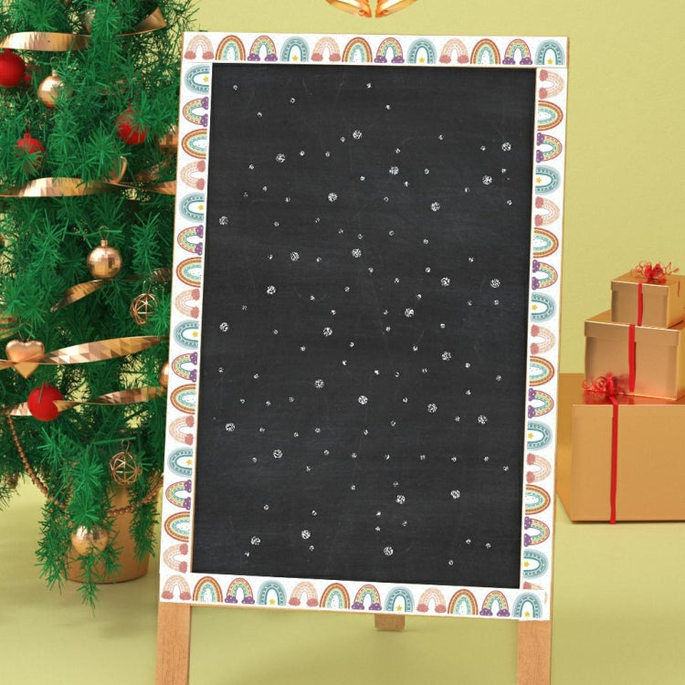 CM2107018 Border Sticker Blackboard Rainbow Sticker Bohemian Sticker, 20mx7.6cm