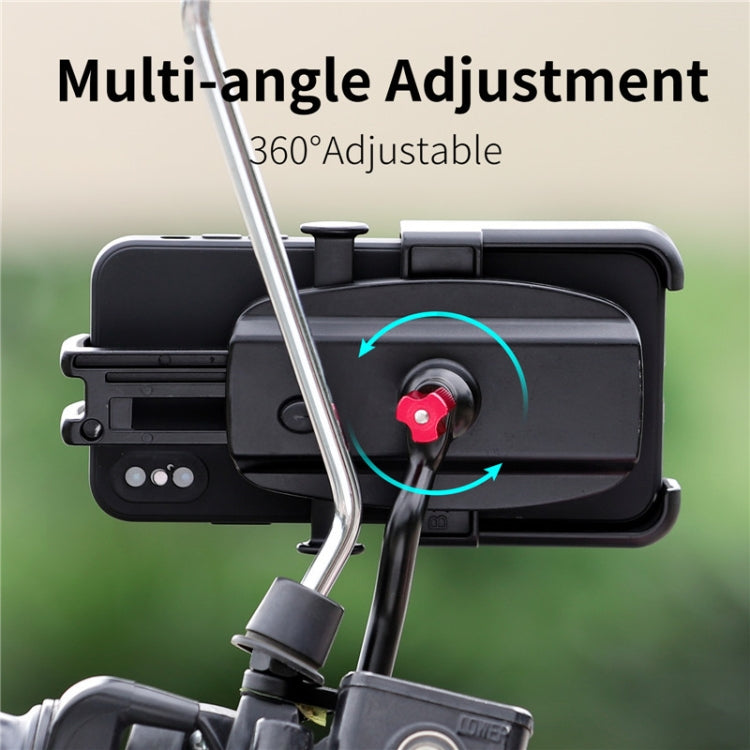 WEST BIKING  Bike Mobile Phone Holder Aluminum 360 Rotatable Electric Bike Scooter Motorcycle Phone Stand,Style:, Handlebar Style