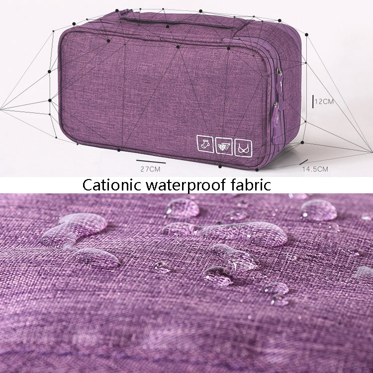 Travel Waterproof Storage Bag Underwear Storage Finishing Bag, Black, Gray, Violet, Wine Red, Sky Blue, Navy