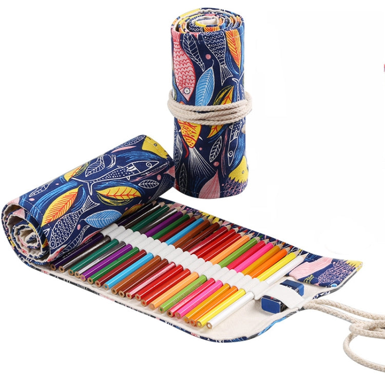 Handmade Canvas Pen Curtain Large-Capacity Pencil Case For Boys And Girls Color Pencil Sketch Stationery Box, 12 Holes, 24 Holes, 2 PCS 36 Holes, 36 Holes, 48 Holes, 72 Holes