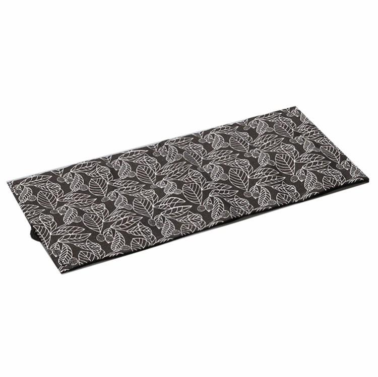 12 Holes Black Leaf Canvas Printing Pen Curtain Large Capacity Roll Pen Bag Sketch Color Lead Pen Bag, 12 Holes, 24 Holes, 36  Holes, 48  Holes, 72 Holes