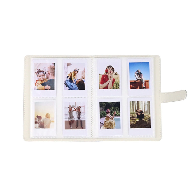 3-Inch 128-Piece PU Photo Album Laser Symphony Mini Digital Photo Storage, Illusion Silver, Illusion Pink, Illusion Purple, Oil, Air-sea Anchor