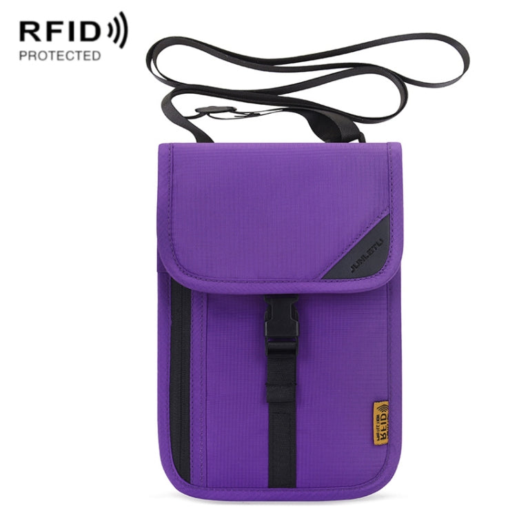 1062 Travel Passport Bag RFID Multi-Function Document Holder Hanging Neck Ticket Protective Case, 1062 Gray, 1062 Rose Red, 1062 Blue, 1062 Purple, 1062 Black, 1062 Light Grey