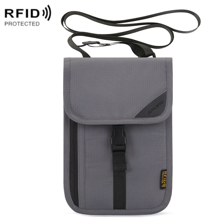 1062 Travel Passport Bag RFID Multi-Function Document Holder Hanging Neck Ticket Protective Case, 1062 Gray, 1062 Rose Red, 1062 Blue, 1062 Purple, 1062 Black, 1062 Light Grey