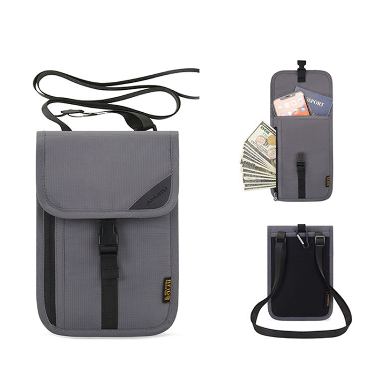 1062 Travel Passport Bag RFID Multi-Function Document Holder Hanging Neck Ticket Protective Case, 1062 Gray, 1062 Rose Red, 1062 Blue, 1062 Purple, 1062 Black, 1062 Light Grey