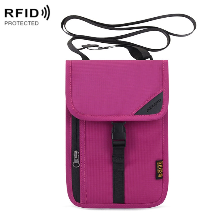 1062 Travel Passport Bag RFID Multi-Function Document Holder Hanging Neck Ticket Protective Case, 1062 Gray, 1062 Rose Red, 1062 Blue, 1062 Purple, 1062 Black, 1062 Light Grey