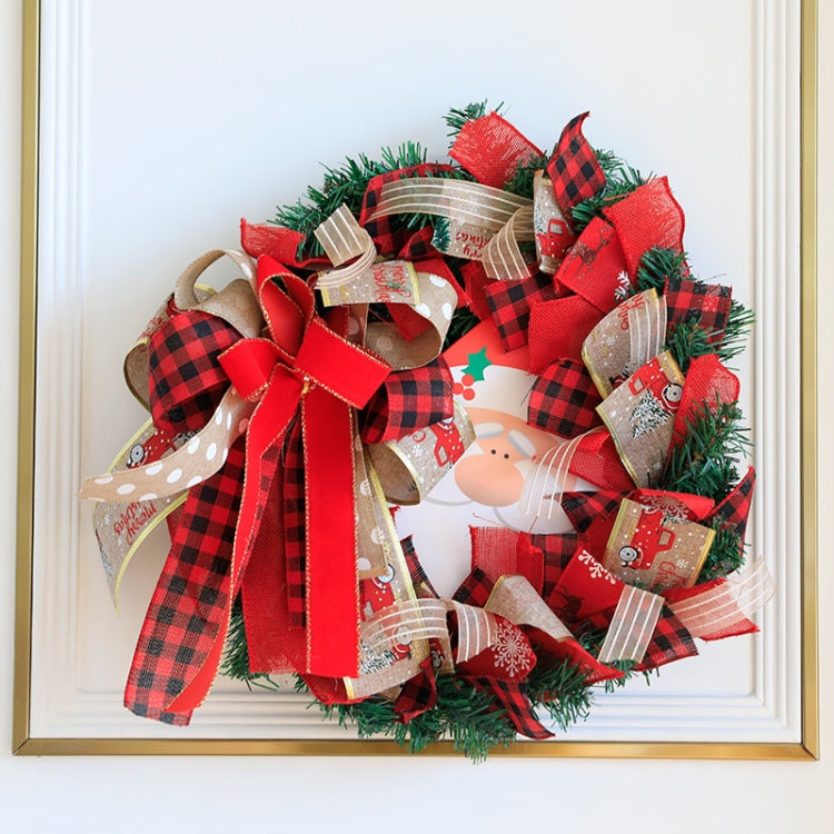 Christmas Decorations Cane Wreath Garland Door Hanger, 50cm, 25cm, 38cm