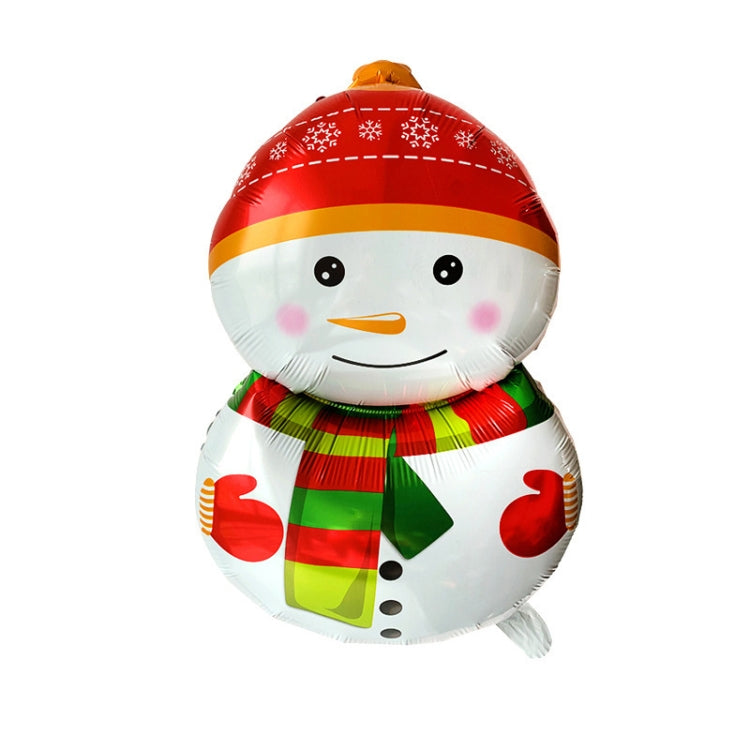 Christmas Decoration Aluminum Film Balloons, Style: Large Santa, Gift Santa, Cute Santa, Snowman, Penguin, Deer Head, Santa Head, Bear, Elk, Hat Snowman, Snowflake Santa, Large Santa