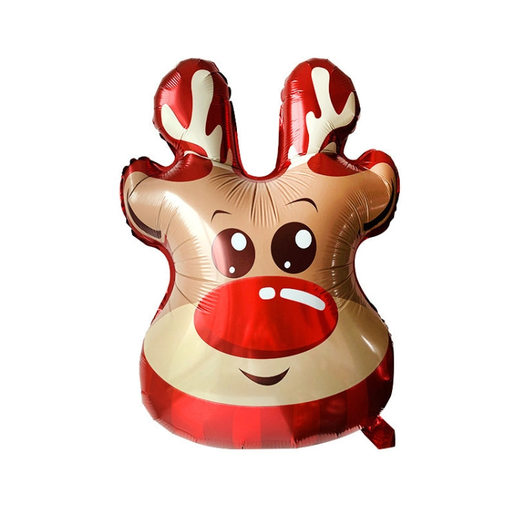 Christmas Decoration Aluminum Film Balloons, Style: Large Santa, Gift Santa, Cute Santa, Snowman, Penguin, Deer Head, Santa Head, Bear, Elk, Hat Snowman, Snowflake Santa, Large Santa