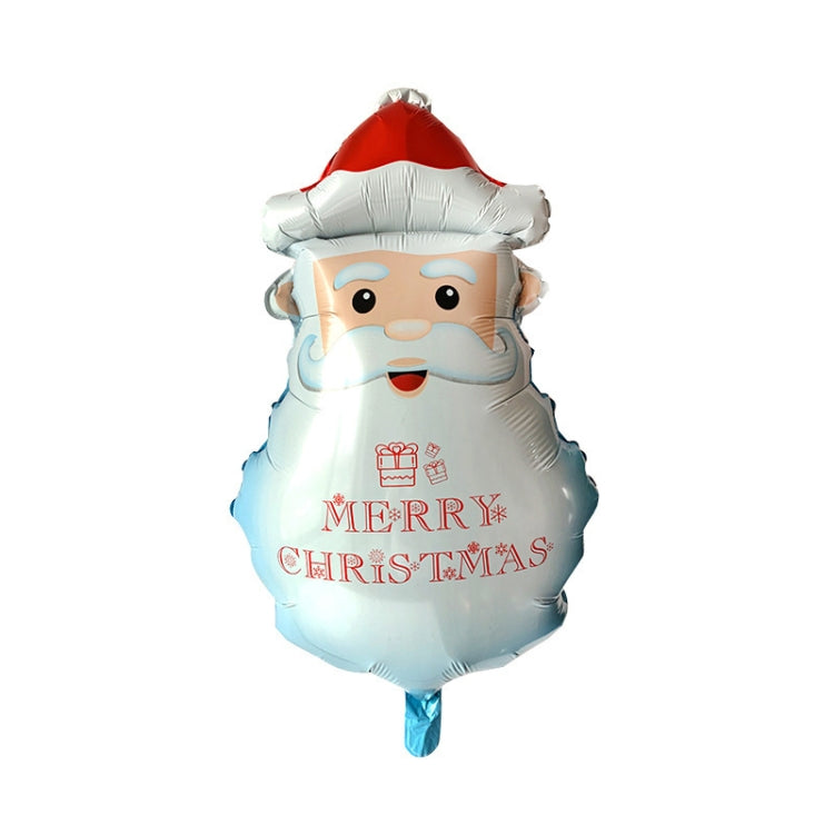 Christmas Decoration Aluminum Film Balloons, Style: Large Santa, Gift Santa, Cute Santa, Snowman, Penguin, Deer Head, Santa Head, Bear, Elk, Hat Snowman, Snowflake Santa, Large Santa