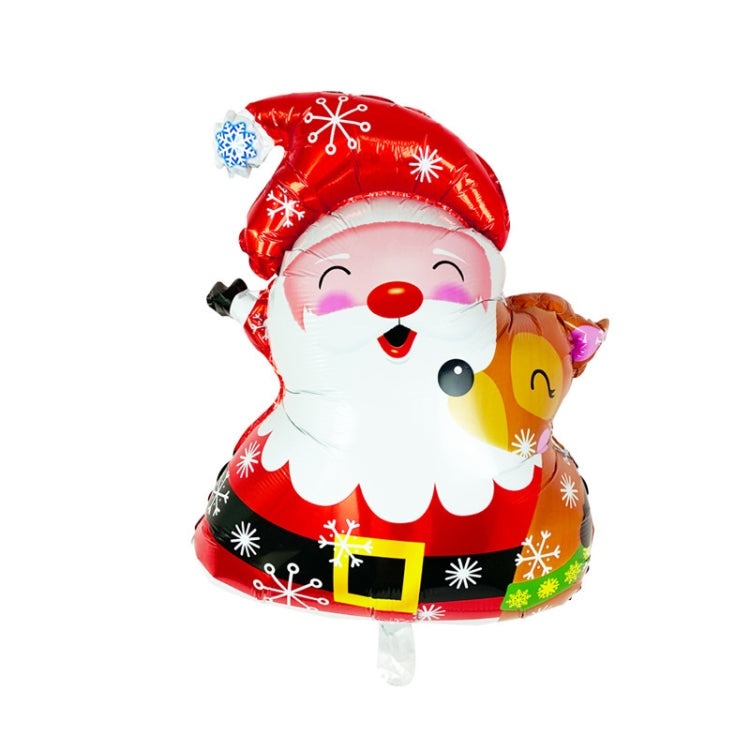 Christmas Decoration Aluminum Film Balloons, Style: Large Santa, Gift Santa, Cute Santa, Snowman, Penguin, Deer Head, Santa Head, Bear, Elk, Hat Snowman, Snowflake Santa, Large Santa