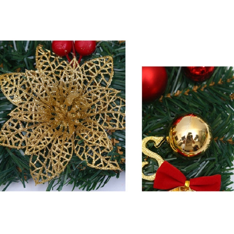 Christmas Decoration Wreath Garland Rattan Door Hanging, Red Flower, Double Clock, Chain, Gold, Double Bell Gift Pack, Big Branch, Old Man, Big Branch, Snowman, Bulls, Swan, Lemon, Cotton