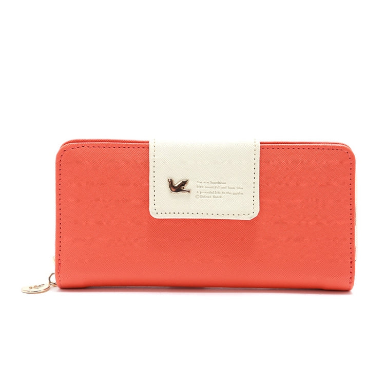 Flying Bird Two Fold Wallet Lady Long Wallet Zipper Mobile Phone Bag Large Capacity Card Holder, Red, Light Green, Orange, Pink, Rose Red, Royal Blue