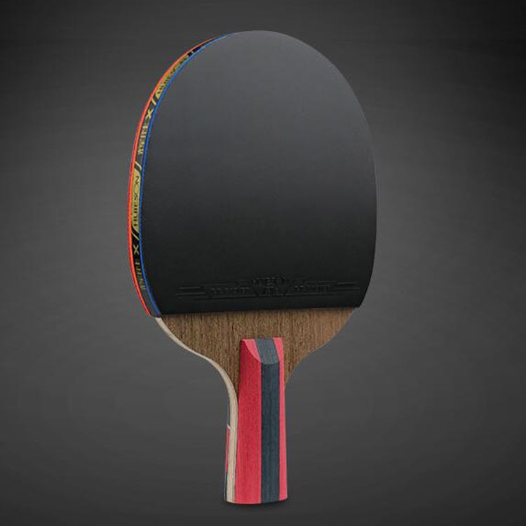 HUIESON HS-LX Six Star 5-Layer Chicken Wing Tip + 2 Layer Carbon Double Side Continuous Table Tennis Single Racket, HUIESON HS-LX(Pen Hold Grip Racket), HUIESON HS-LX(Hand-shake Grip Racket)