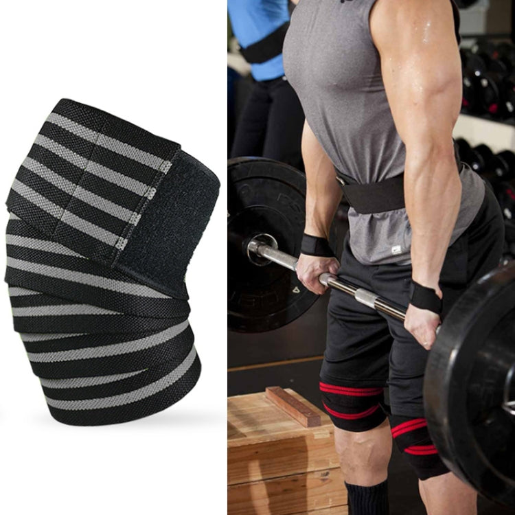 Nylon Four Stripes Bandage Wrapped Sports Knee Pads, Nylon Knee Pads(Black Red), Nylon Knee Pads (Black Yellow), Nylon Knee Pads (Black Light Blue), Nylon Knee Pads (Black Green), Nylon Knee Pads (Black Orange), Nylon Knee Pads (Black Ash)             ...