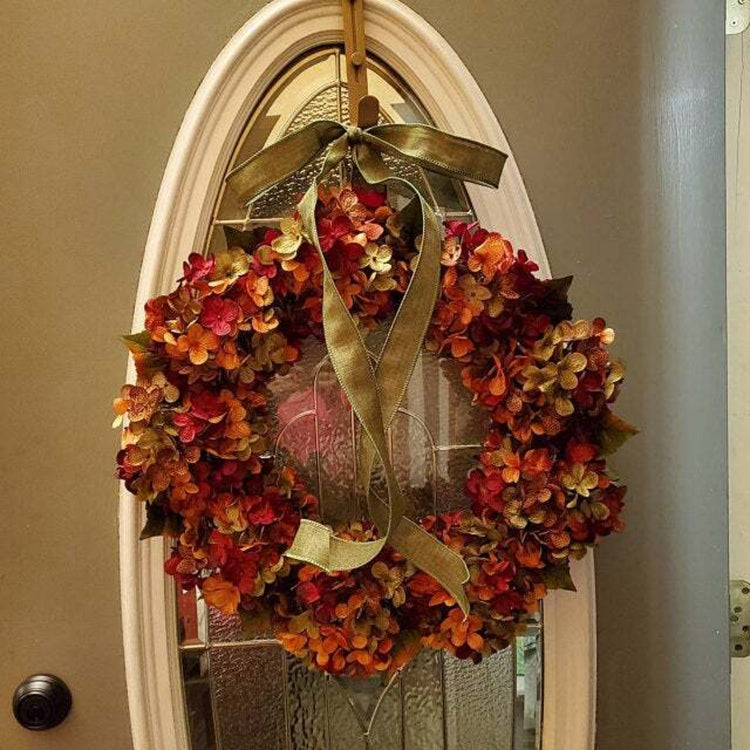 Hydrangea Wreath Door Hanging Artificial Flower Christmas Ornament, Size: 35cm, 30cm, 35cm