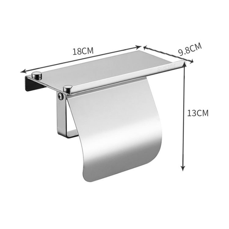 4103 Stainless Steel Roll Paper Holder Mobile Phone Paper Towel Rack Hotel Bathroom Rack, Color:, Mirror, Black, Gold, Rose Gold
